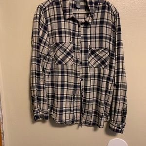 black and white warm flannel